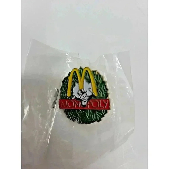 Vintage 1995 McDonald's Monopoly Pin Collectors Lapel Pin New in Package - Picture 1 of 4